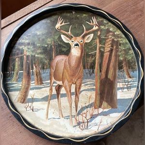 Vintage Whitetail Deer Tray - by James L. Artig